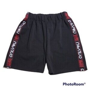Dear Stalker Korean Designer Streetwear Athletic Shorts Black Red Women's OS